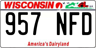 WI license plate 957NFD