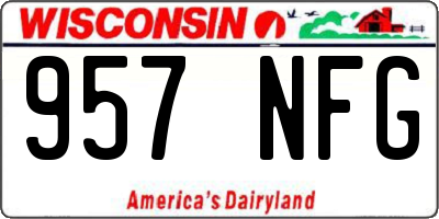 WI license plate 957NFG