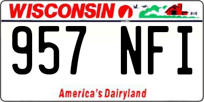 WI license plate 957NFI