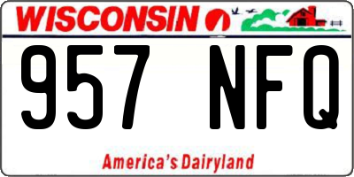 WI license plate 957NFQ