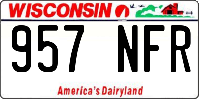 WI license plate 957NFR