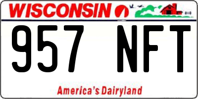 WI license plate 957NFT