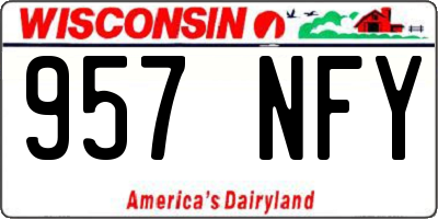 WI license plate 957NFY
