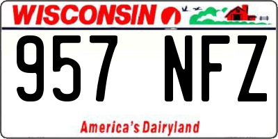 WI license plate 957NFZ