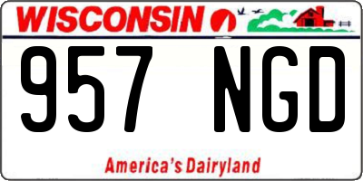 WI license plate 957NGD