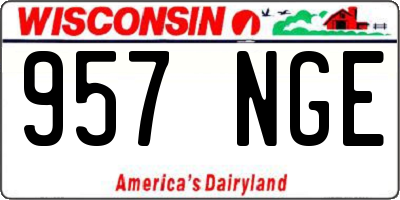 WI license plate 957NGE