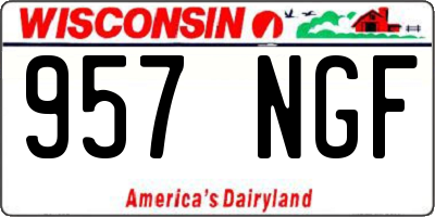 WI license plate 957NGF