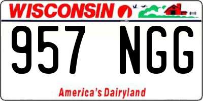 WI license plate 957NGG