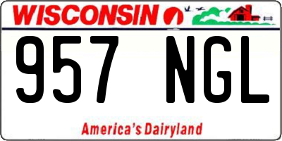 WI license plate 957NGL