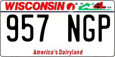 WI license plate 957NGP