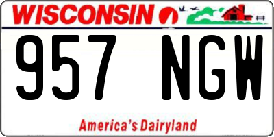 WI license plate 957NGW