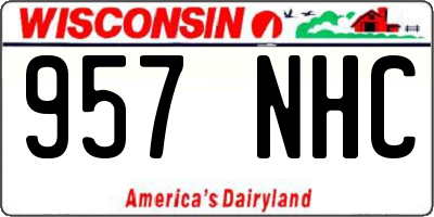 WI license plate 957NHC