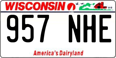 WI license plate 957NHE