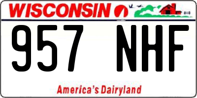 WI license plate 957NHF