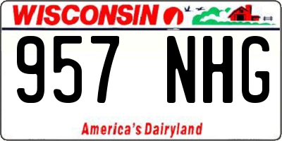WI license plate 957NHG