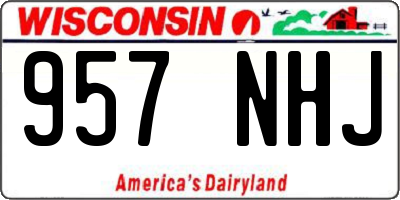 WI license plate 957NHJ