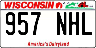 WI license plate 957NHL