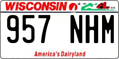WI license plate 957NHM