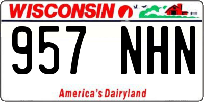 WI license plate 957NHN