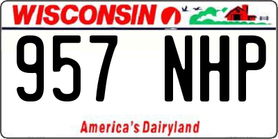WI license plate 957NHP