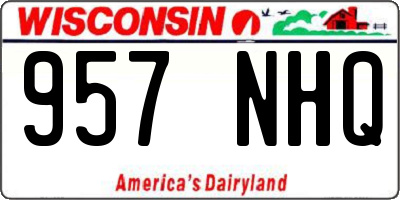 WI license plate 957NHQ
