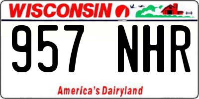 WI license plate 957NHR