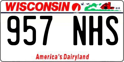 WI license plate 957NHS