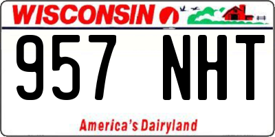 WI license plate 957NHT