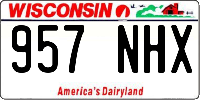 WI license plate 957NHX