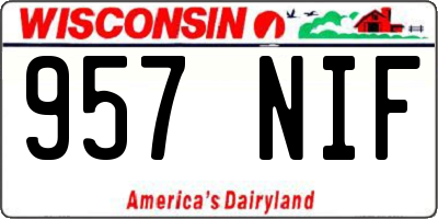 WI license plate 957NIF