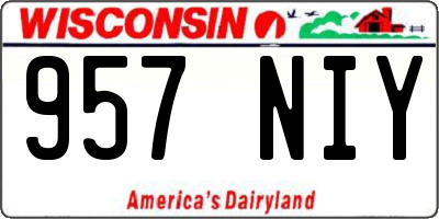 WI license plate 957NIY