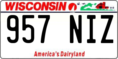 WI license plate 957NIZ