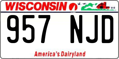 WI license plate 957NJD