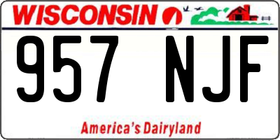 WI license plate 957NJF