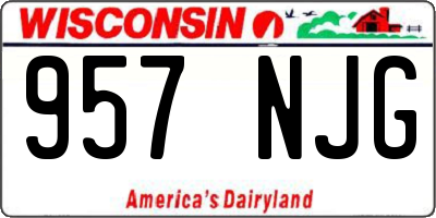 WI license plate 957NJG