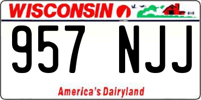WI license plate 957NJJ