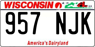 WI license plate 957NJK