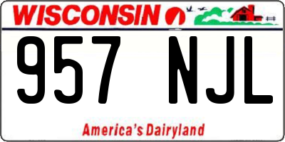 WI license plate 957NJL