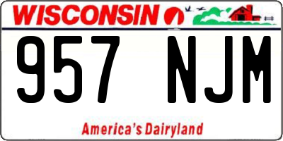 WI license plate 957NJM