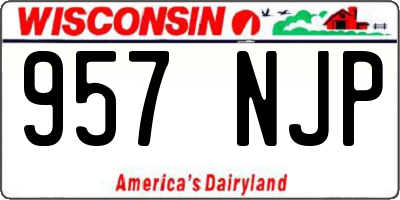 WI license plate 957NJP