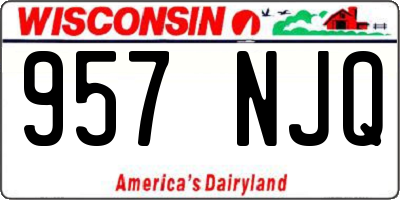 WI license plate 957NJQ