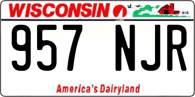 WI license plate 957NJR
