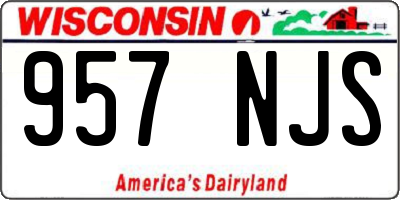 WI license plate 957NJS