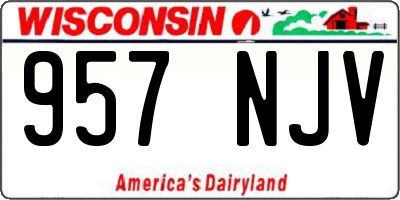 WI license plate 957NJV