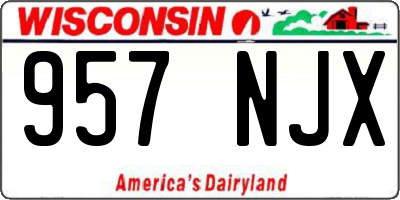 WI license plate 957NJX