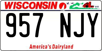 WI license plate 957NJY