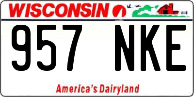 WI license plate 957NKE