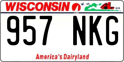 WI license plate 957NKG