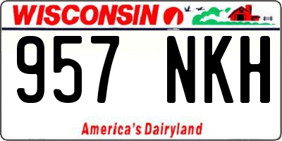 WI license plate 957NKH