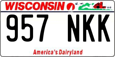 WI license plate 957NKK